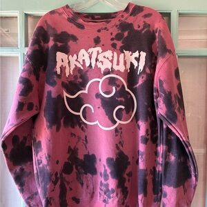 Tie-Dye Crewneck Sweatshirt - Pink & Black